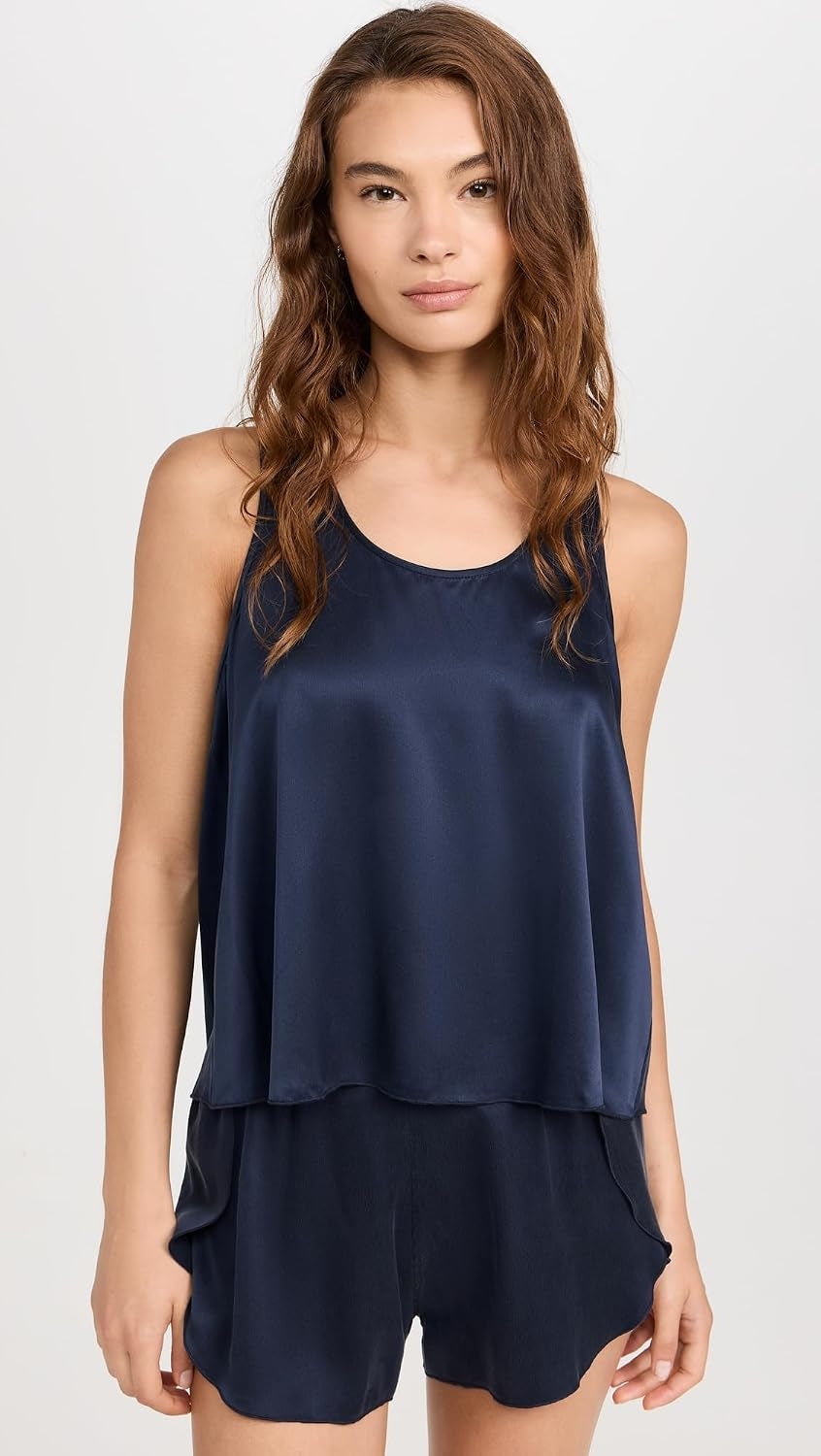 Lunya Washable Silk Tulip Back Set – Lightweight Mulberry Silk, Easy Sleepwear – Multiple Colors & Sizes