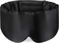 100% Mulberry Silk Sleep Mask Eye Mask for Men and Women, Black
