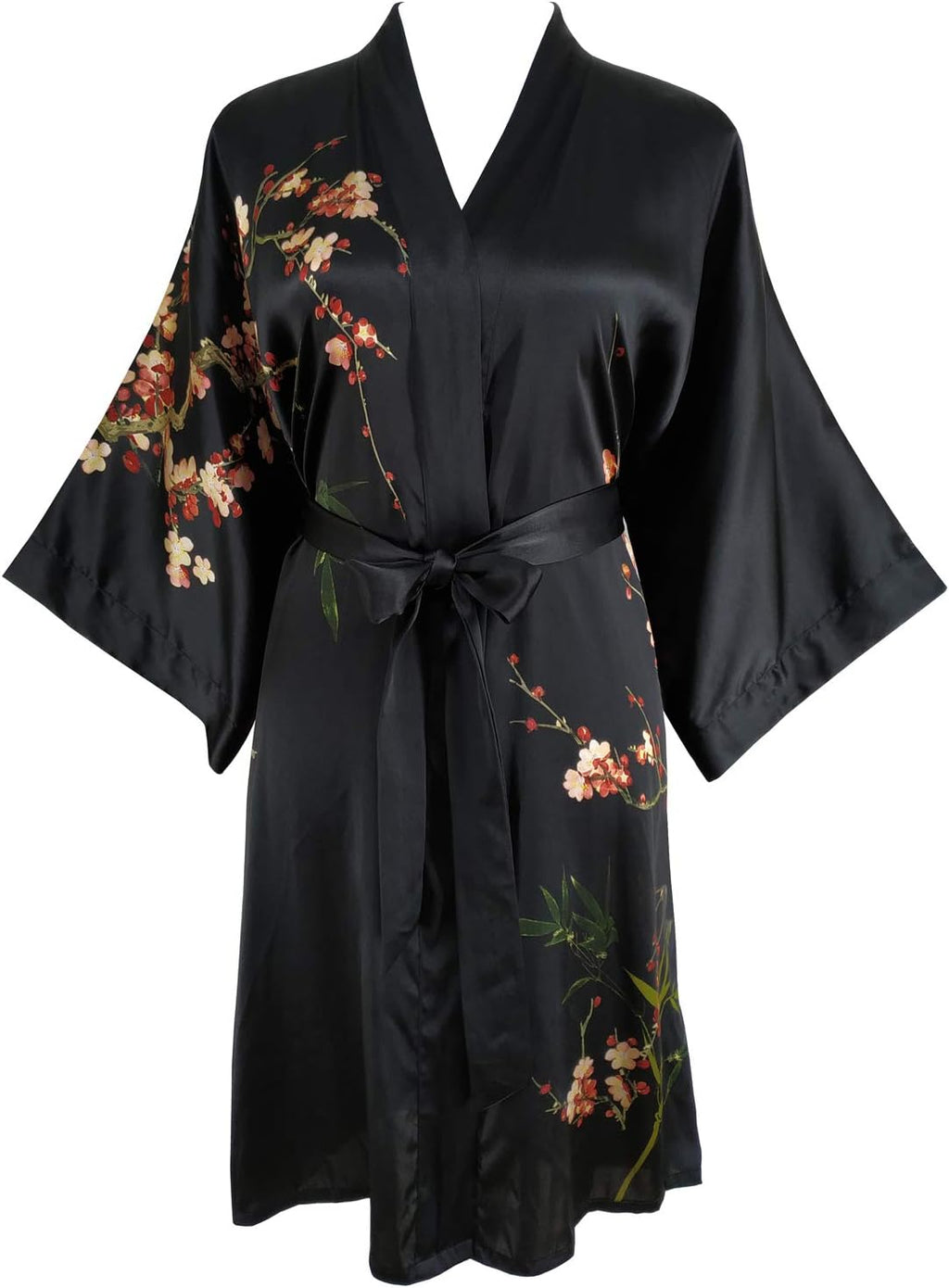 Women'S 100% Silk Kimono Short Robe