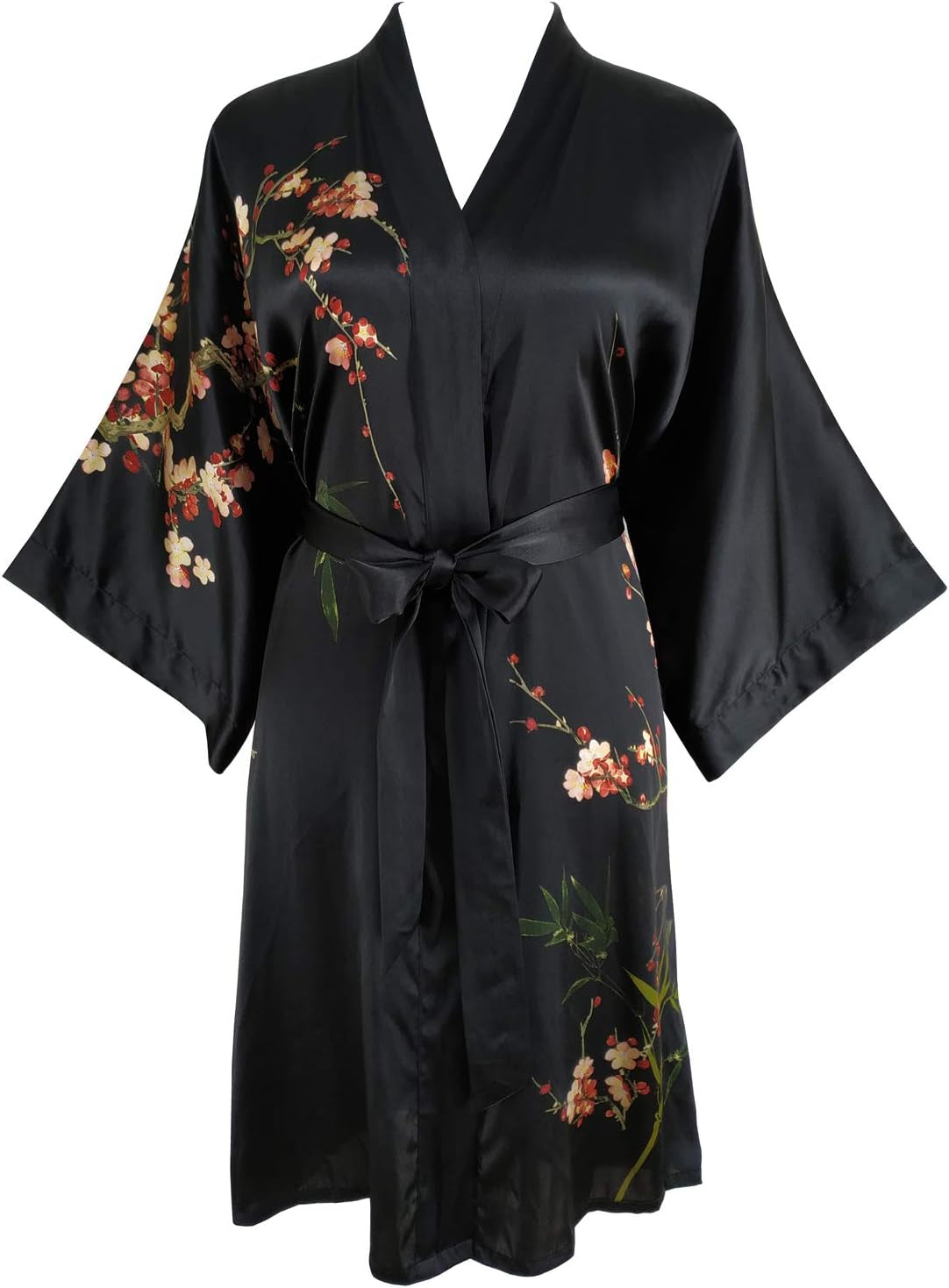 Women'S 100% Silk Kimono Short Robe