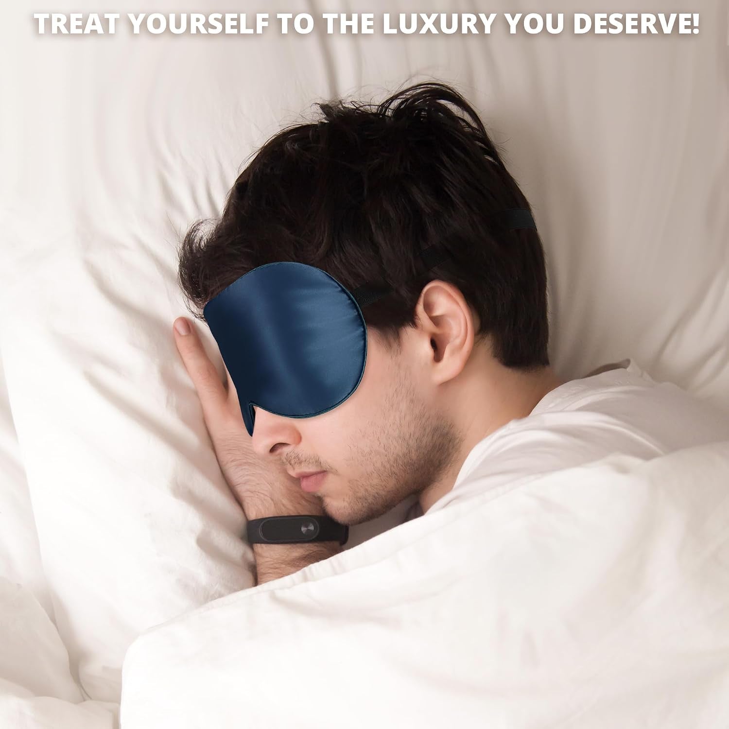 Sleep Mask, 100% 22 Momme Mulberry Silk Eye Mask with Adjustable Strap