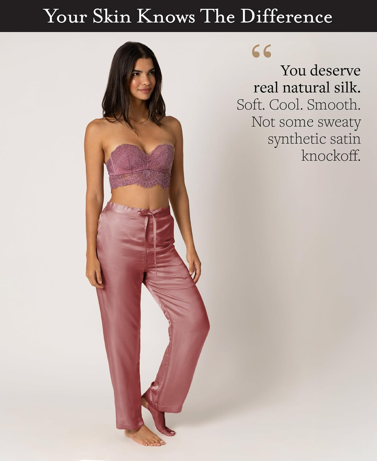 Luxury Artisan Womens Silk Pajama Pants, Pure Mulberry Silk Pjs for Women 27 Mm