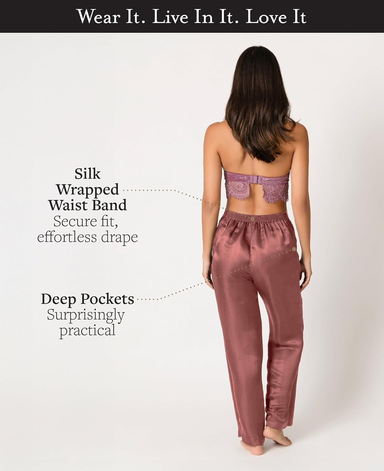 Luxury Artisan Womens Silk Pajama Pants, Pure Mulberry Silk Pjs for Women 27 Mm